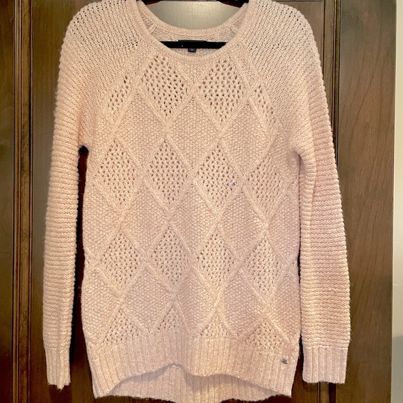 American Eagle Cable Knit Sweater, Light Pink, S - Picture 2 of 7